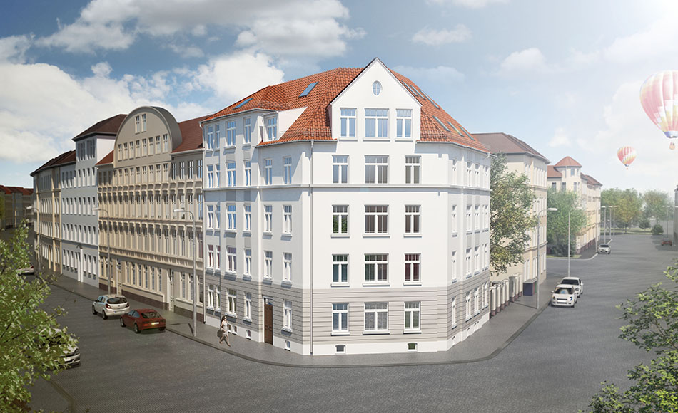 3D-Visualisierung Exterior Denkmalschutz Leipzig